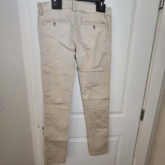 Diesel size 32 mens beige paint splatter jeans - Picture 2 of 4